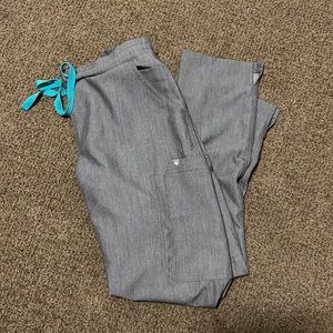 Figs grey capri scrub pants